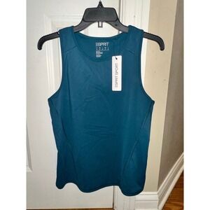 New Women's ESPRIT SPORT Fitness gym TANK TOP - TEAL Blue small Retail $45